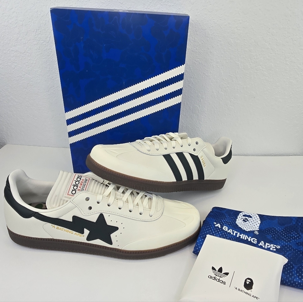 adidas x BAPE Samba Sneakers KJ8852 World Cup Pack M11.5/W12.5